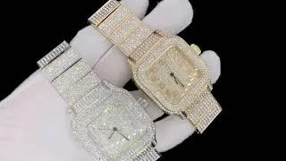 Square Fully Iced Out Bling Hip Hop Watch | Bust Down Jewelry