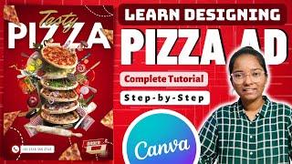 Creating a Stunning Pizza Poster design in Canva   | Step by step | Canva Tutorial