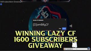 Winning 20.000 ZP from Lazy CF 1600 Subscribers Giveaway.