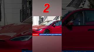 Test-Driving Tesla with Trump at the White House!  #trump #elonmusk #tesla