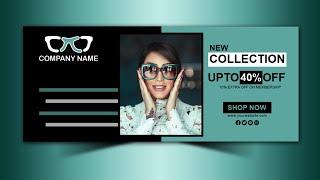 How to make Product E-Commerce Banner | E-Commerce Banner design - CorelDRAW Tutorial