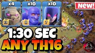Th16 Golem Bowler Witch Attack With 10 Zap Spell | Best Th16 Attack Strategy in Clash of Clans