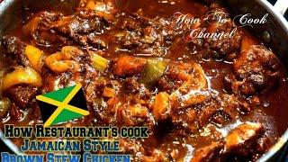 How Restaurant Make Jamaican Style Brown Stew Chicken