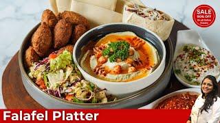 Falafel Platter Complete Recipe| How To Make Falafel And Hummus | Middle Eastern Delicacy