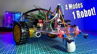 Make Your Own Arduino Powered 4-in-1 Robot Car | Step by Step instructions #robotics #arduinorobot