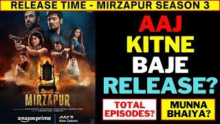 Mirzapur Season 3 Release Time I Mirzapur 3 release time @PrimeVideoIN