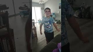 Lucas singing Iron Man Helmet song wearing his Tony Stark glasses for Uncle Frank