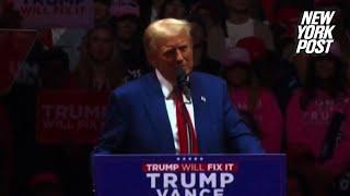 Trump makes light of Eric Adams’ indictment at MSG rally: ‘They upgraded his seat in an airplane'