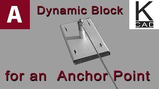#autocad #cad #tutorials #dynamic - Dynamic Block for Anchor Point - #parameter #action