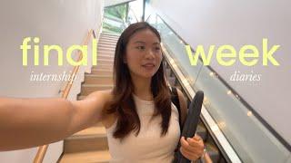 LAST WEEK OF WORK (vlog)  office tour, corporate life in singapore, uni intern diaries