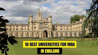 10 Best Universities in  UK/England for MBA