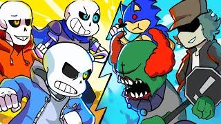 If SANS AUS met FNF MODS (Animation) - 300K SPECIAL