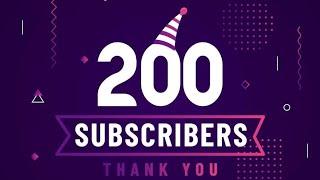 Thank you for 200 subscribers