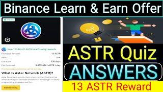 Binance ASTR Learn And Earn | ASTR Quiz Answers