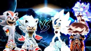 #Sonic Classic V3 (AF) & #Shadow V2 (AF) VS #Goku MUI DBFZ V4 & #Sonic Supernova V3 in Mugen