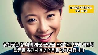 유산균을 먹어야 하는 이유3가지
