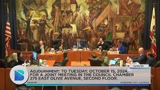 Burbank City Council Meeting - October 1, 2024