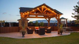 TOP! 100+ BEAUTIFUL WOODEN BACKYARD PERGOLA DESIGN IDEAS | OUTDOOR LIVING SPACE NATURAL WOOD PERGOLA