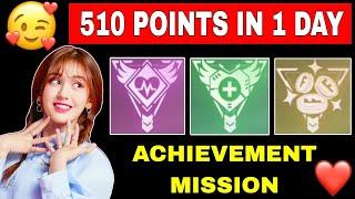 510 Points in 1 day Easy achievement mission || Achievement free fire complete