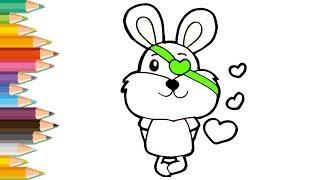 Drawing and Coloring for Kid | Cute Little Rabbit Pirate | Lovely Kids