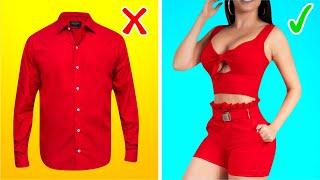 DICAS DE ROUPAS QUE NÃO CUSTARÃO QUASE NADA | PROJETO, DIY, ROUPAS ARTESANAIS, BLUSA VELHA EM NOVA