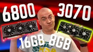 RTX 3070 vs RX 6800 - 8GB vs 16GB VRAM