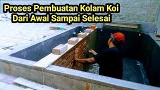 Proses pembuatan kolam koi dari awal sampai selesai