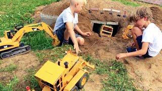 BRUDER Trucks Tunnel Project - Dozer + Excavators, Heavy Equipment for Children