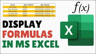 How to Show Formulas in Excel