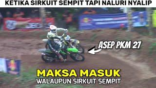 Naluri Nyalip Asep PKM Tak Terbendung Meski Sirkuit Grasstrack Sempit