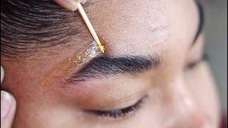 DIY SUGAR WAX HAIR REMOVAL | How To Wax Your Eyebrows at Home