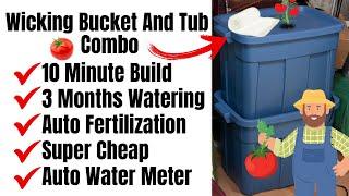 Easiest Build Wicking Bucket-Tub Combo | Waters Up To 3 Months | Self Meters Water Level | Cheapest