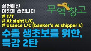 현직 무역 대표(멘토)가 알려주는 수출 생초보를 위한 무역 특강 2탄 - T/T, at sight L/C , usance L/C, banker's & shipper's usance