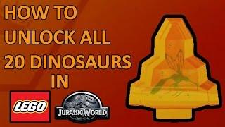 LEGO Jurassic World All 20 Amber Brick Locations - How to Unlock All 20 Dinosaurs