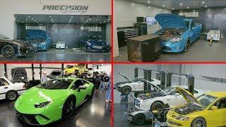 Precision Racing Workshop Tour - R35, Barra, Evo, Lamborghini and More