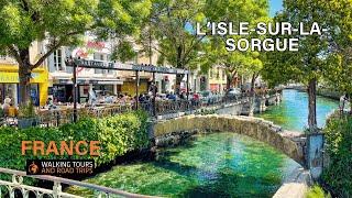 L’Isle-sur-la-Sorgue  French Village Tour Provence  Most Beautiful Villages of France 4k video