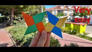 How To Make a Paper Ninja Star (Shuriken) - origami Ninja Star / Easy origami