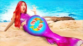 WOW! Pregnant Mermaid VS Pregnant Vampire || Crazy Pregnancy Hacks and Funny Situations