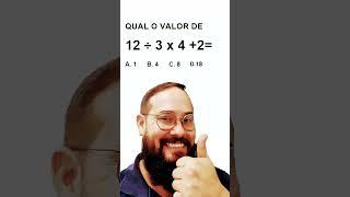 Qual é a resposta CORRETA?#short #youtube #maths @profjaildervicente #java