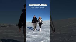 how to NOT take cute couple content in the snow #shorts