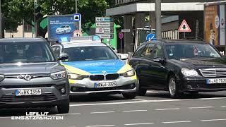 [ Von der Straße gepustet ] Alarmfahrt Funkstreifenwagen Polizei Köln