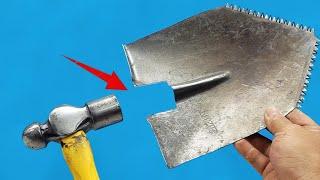 Even veteran blacksmiths learned this from me! I repaired the shovel with 1 shot of the 5-use hammer