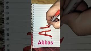 How to Write Abbas in cursive#Simple calligraphy for beginners#Cursive Handwriting expert