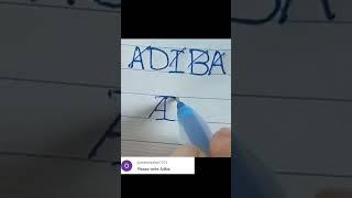 ADIBA NAME PROFILE LOGO CREAT    comment your name #viraltrendingshorts  #logodesign #shorts