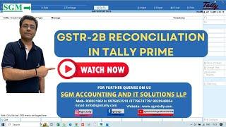 SGM_Tally : GSTR2B RECONCILIATION IN TALLY PRIME 3.0