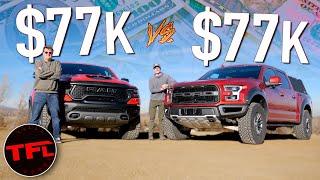 We Paid $77K Each For The Ram TRX AND The Ford F-150 Raptor: Here's Which Truck Is The Better Buy!