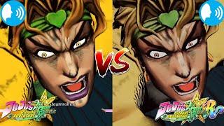 Character Voices Comparison-JoJo's Bizarre Adventure All Star Battle VS All Star Battle R