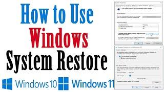 How to Use Windows System Restore.