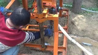 Gasoline engine water well drilling rig