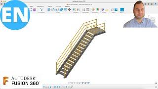 Fusion 360 | Moldeling a 3D Industrial Ladder | Quick and Simple